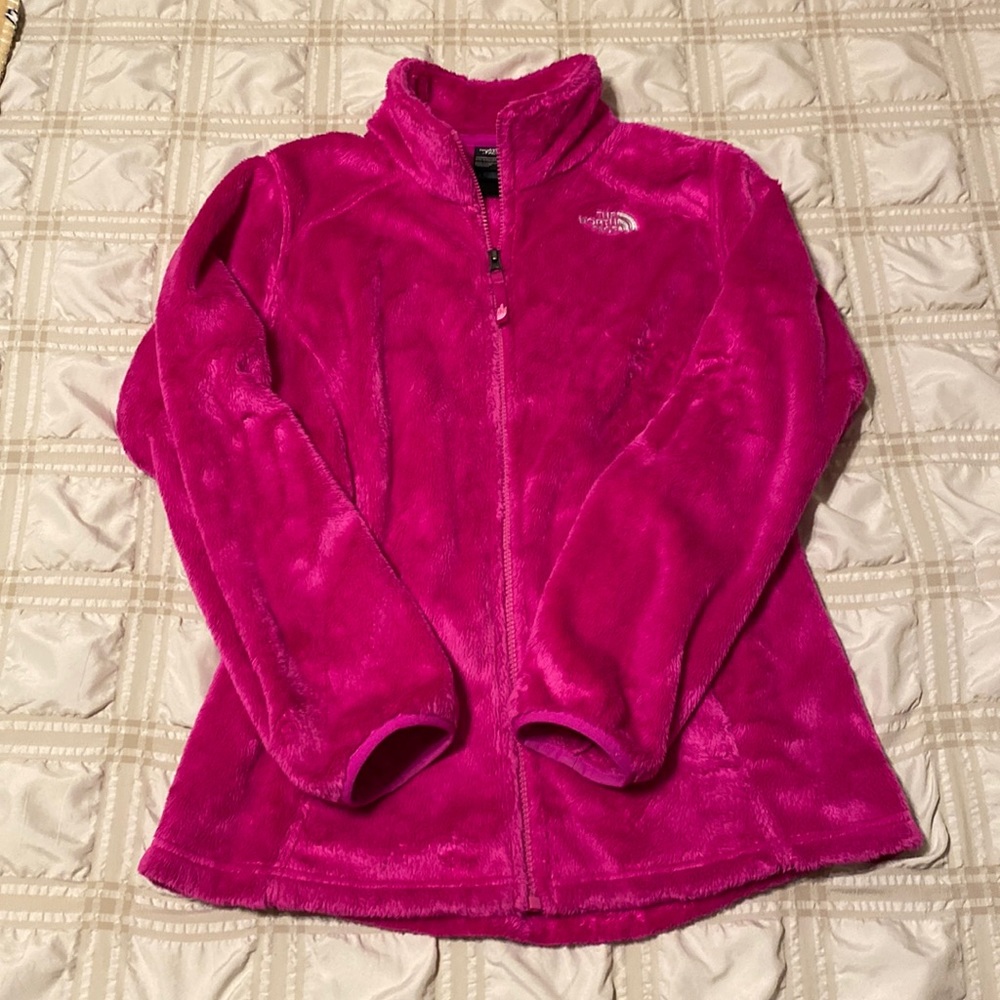 The North Face Girls' Bright Fuchsia Full-Zip Fleece Jacket